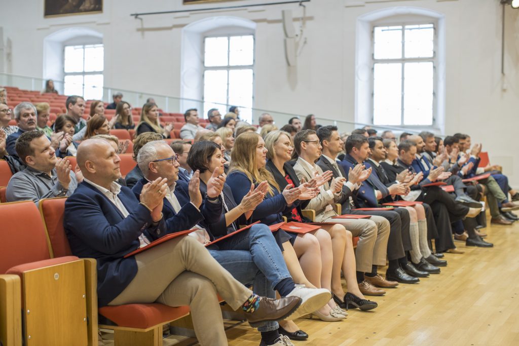 Masterfeier SMBS in der Uni Aula in Salzburg Foto: Neumayr/Christian Leopold 18.10.2024_Executive MBA